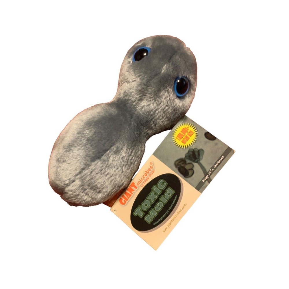 Giant Microbes Toxic Mold Plush Stuffed Toy Gray Science Toy Educational 6”